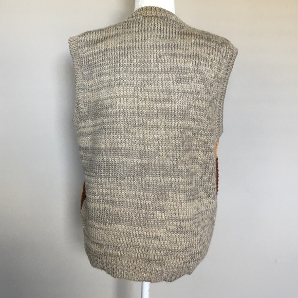 Vintage Two Twenty Sz Small Grey Red Sweater Vest - Picture 3 of 8